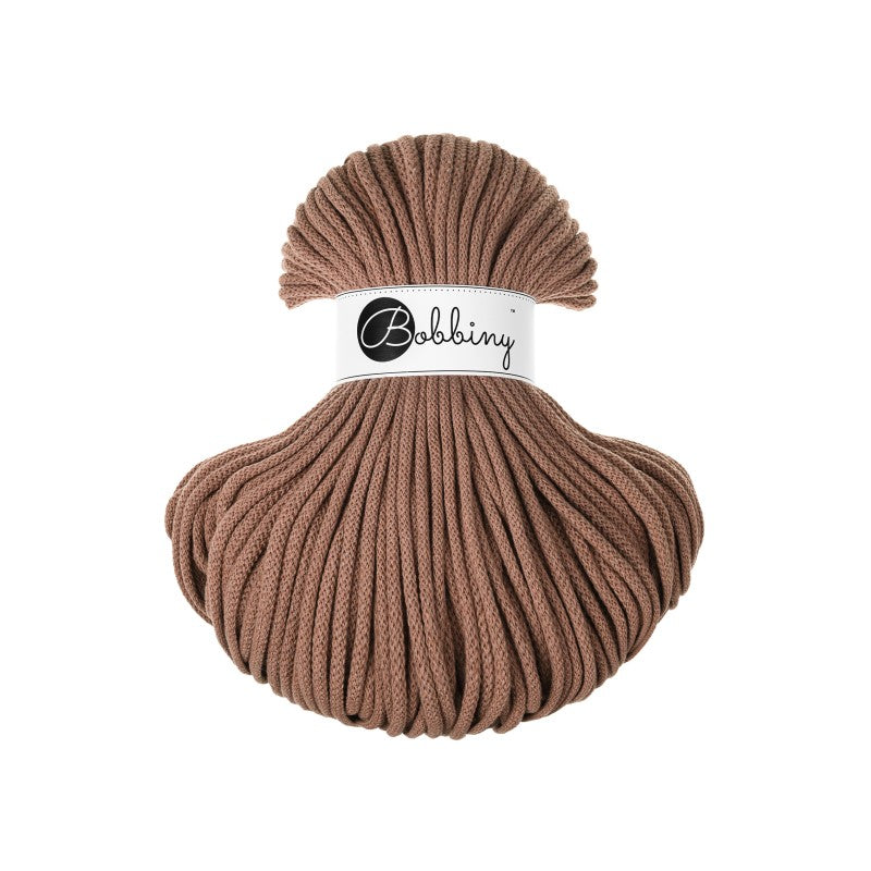 Bobbiny PREMIUM Flechtkordel 5mm geflochten Mocha Mousse 100m - Garne > Baumwollgarne > Bobbiny > Geflochten > 5mm von mahina