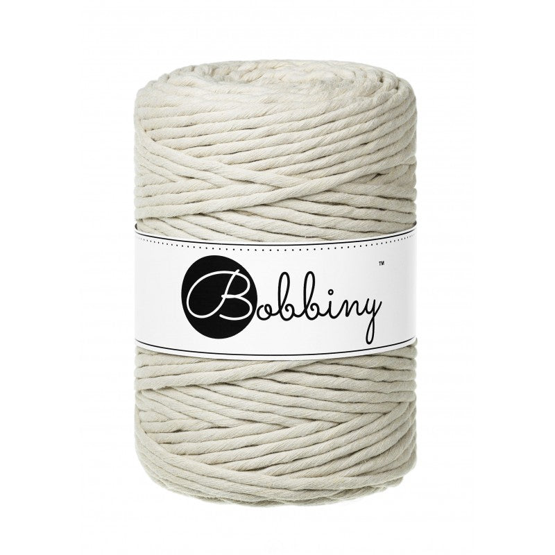 Bobbiny Makramee Garn 5mm gezwirnt Cashmere Beige 100m - Garne > Baumwollgarne > Bobbiny > Gezwirnt > 5mm von mahina