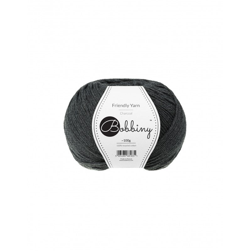 Bobbiny Friendly Yarn Charcoal 100g - mahina