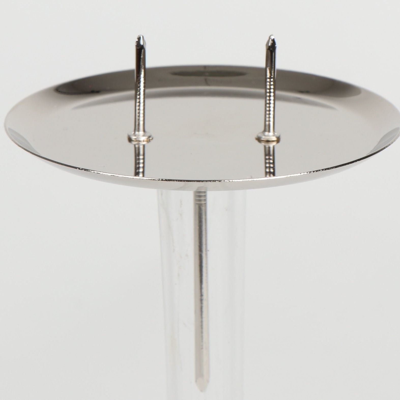 Metall Adventskranzkerzenhalter 10cm in silber, 4 Stück - Weihnachtsbaumschmuck von mahina