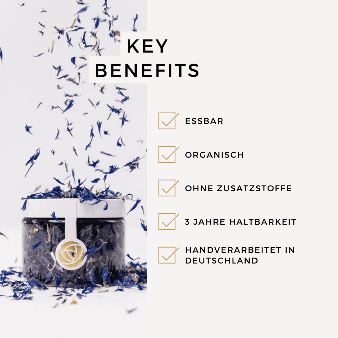 Essbare Blüten "Kornblumenblüten" 6g - 7 Farben - mahina