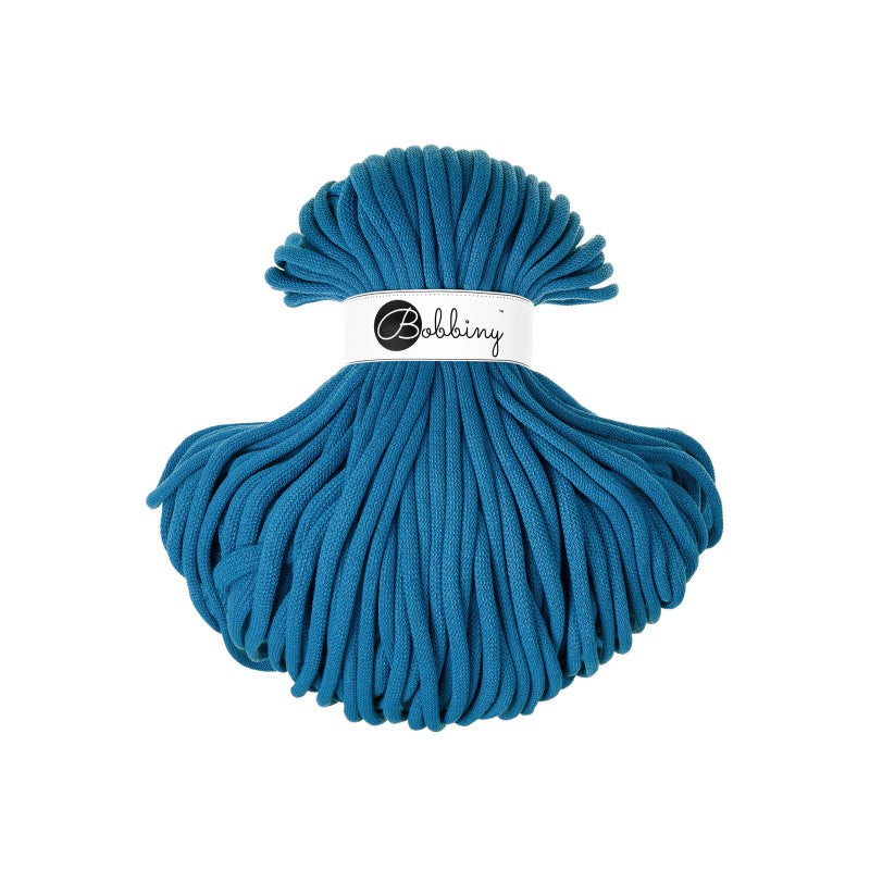 Bobbiny JUMBO Flechtkordel 9mm geflochten Dopamine Blue 100m - mahina
