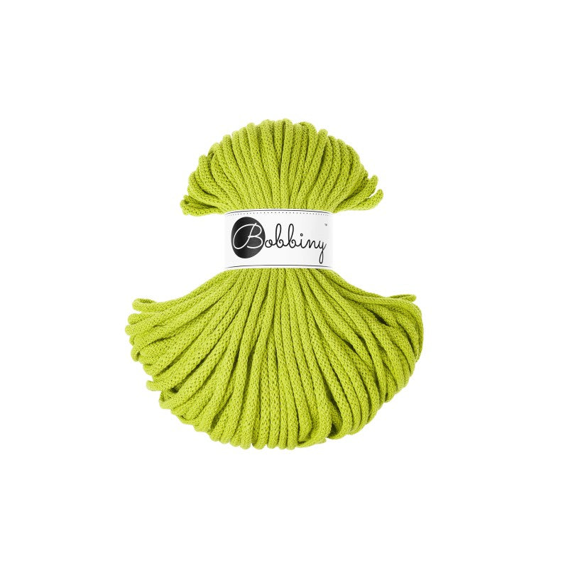 Bobbiny PREMIUM Flechtkordel 5mm geflochten Dopamine Lime 50m - mahina