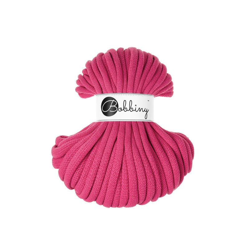 Bobbiny JUMBO Flechtkordel 9mm geflochten Dopamine Pink 30m - mahina