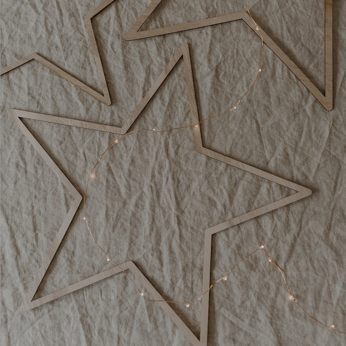 Eulenschnitt Holzkranz Stern Natur, 3er Set - Bastelbedarf -> Holz > Holzkränze von mahina