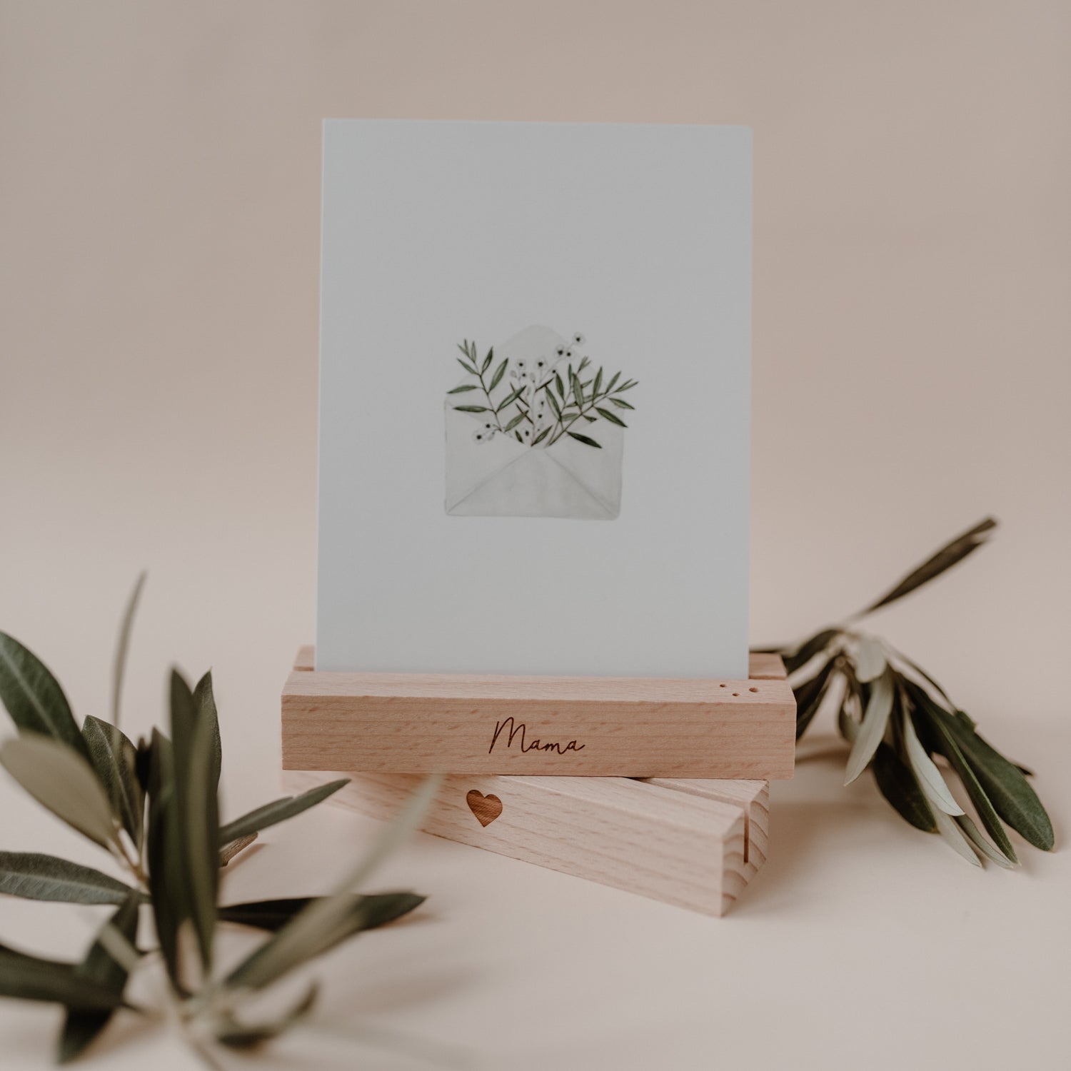 Eulenschnitt Karten- und Blumenhalter Mama & Herz, 2er Set - Bastelbedarf -> Sonstiges von mahina