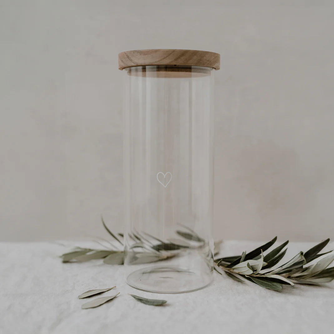 Eulenschnitt Vorratsglas Herz 25cm - Bastelbedarf -> Glas -> Dekorative Gläser von mahina