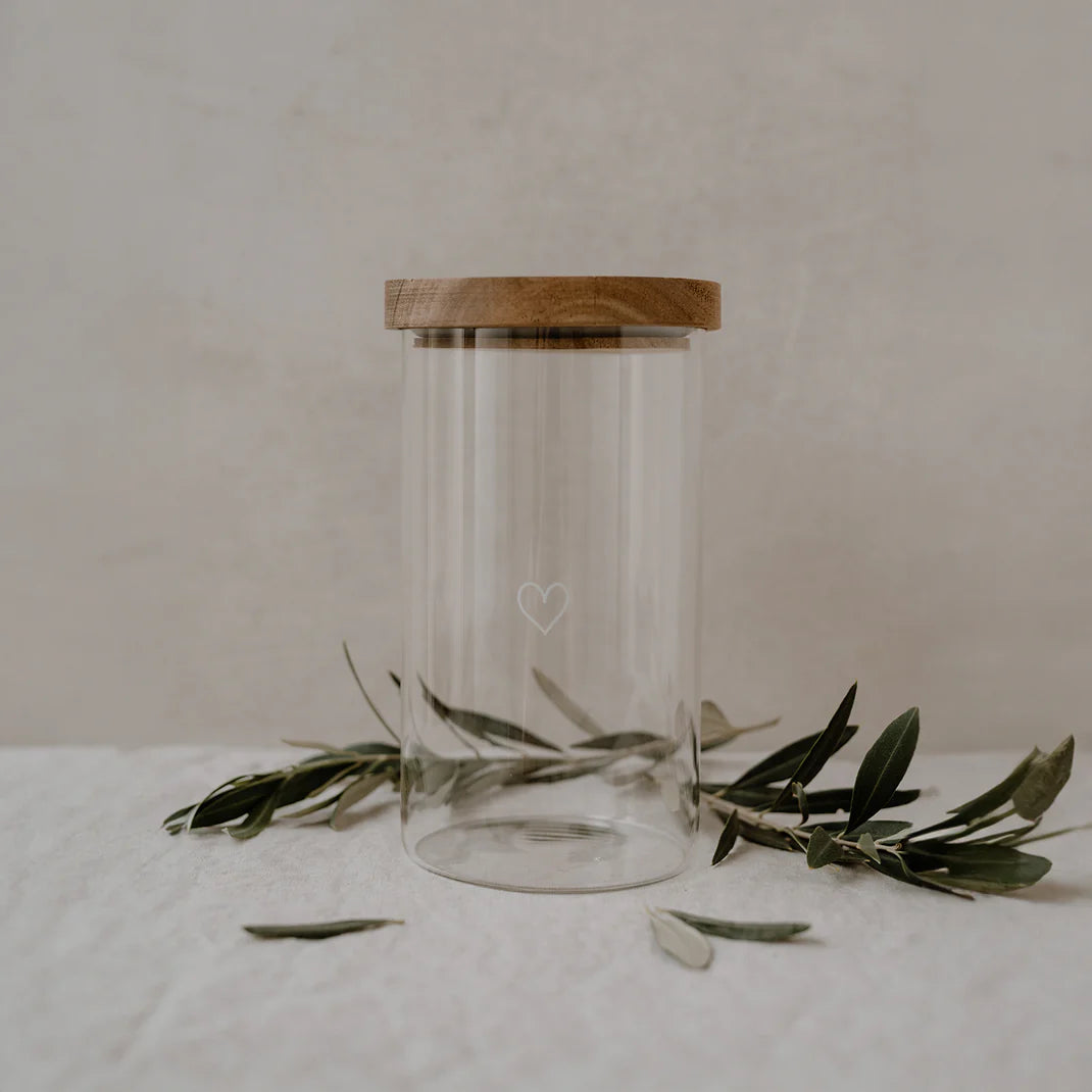 Eulenschnitt Vorratsglas Herz 19cm - mahina