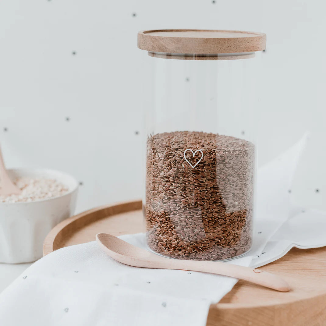 Eulenschnitt Vorratsglas Herz 19cm - mahina