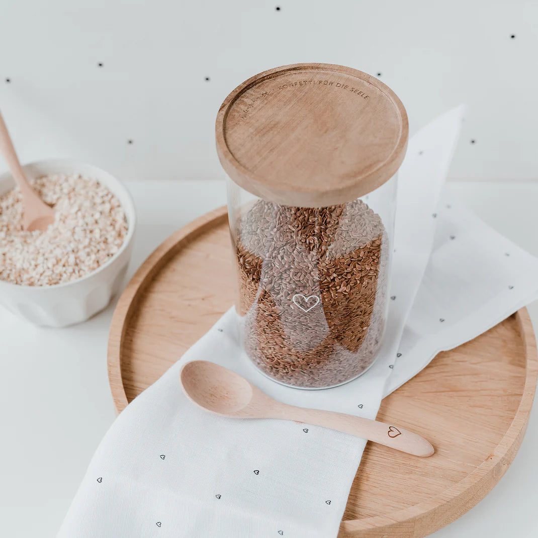 Eulenschnitt Vorratsglas Herz 19cm - mahina