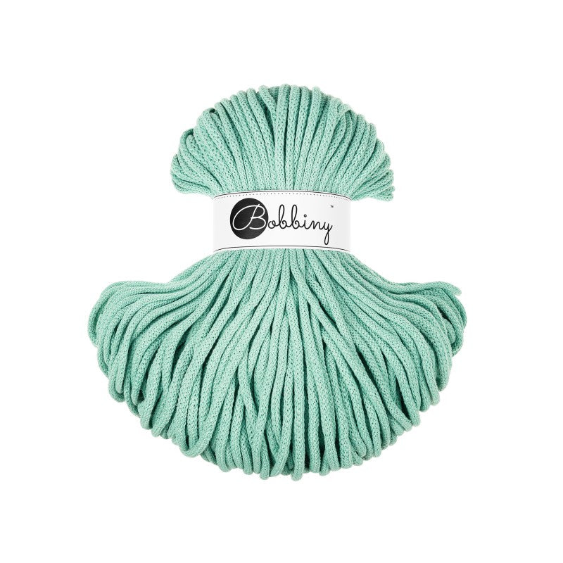 Bobbiny PREMIUM Flechtkordel 5mm geflochten Jelly Mint 100m - Garne > Baumwollgarne > Bobbiny > Geflochten > 5mm von mahina