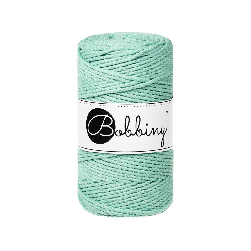 Bobbiny Makramee Garn 3mm 3ply Jelly Mint 100m - Garne > Baumwollgarne > Bobbiny > 3ply > 3mm von mahina