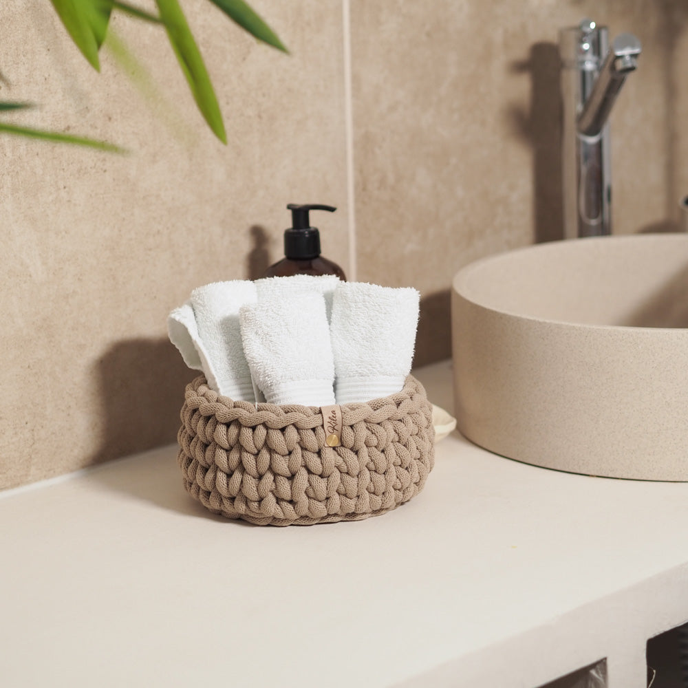 Handgemachter Häkelkorb "Rund" 9mm - mahina x kilea - Interior > Dekoration > Häkelprodukte von mahina