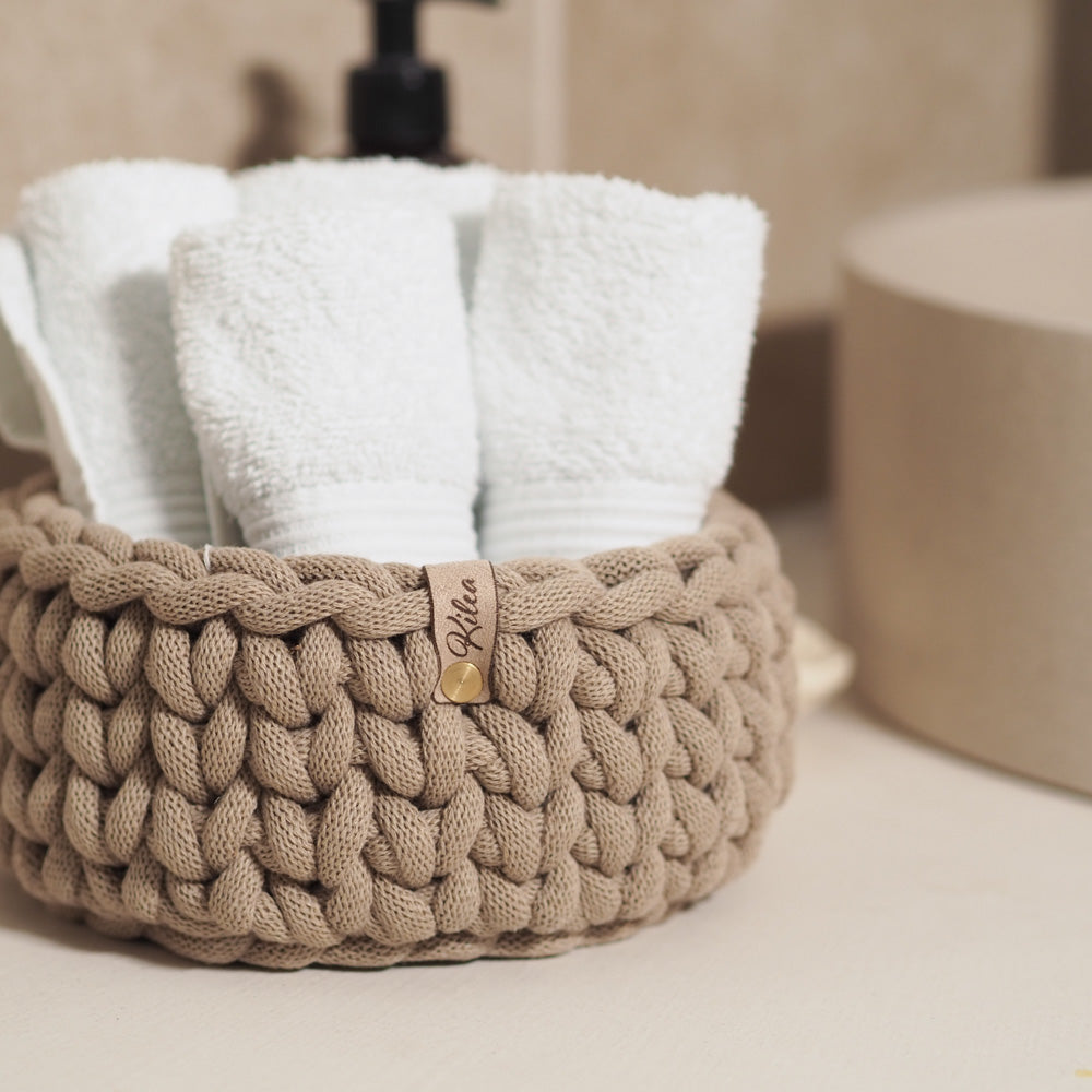 Handgemachter Häkelkorb "Rund" 9mm - mahina x kilea - Interior > Dekoration > Häkelprodukte von mahina