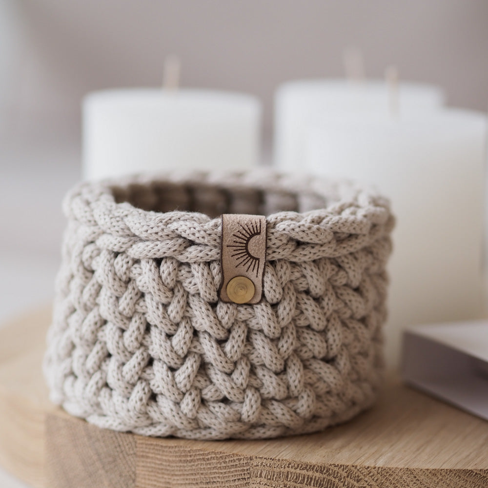 Handgemachter Häkelkorb "Rund" mit Boden - mahina x kilea - Interior > Dekoration > Häkelprodukte von mahina