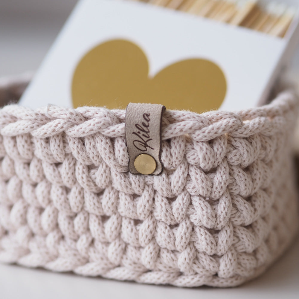 Handgemachter Häkelkorb "Herz" mit Boden - mahina x kilea - Interior > Dekoration > Häkelprodukte von mahina