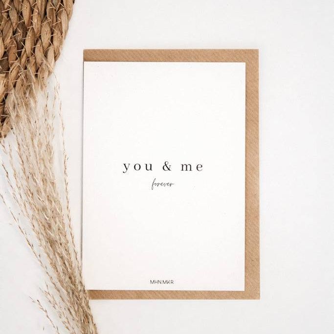Geschenkkarte "You & Me" - mahina