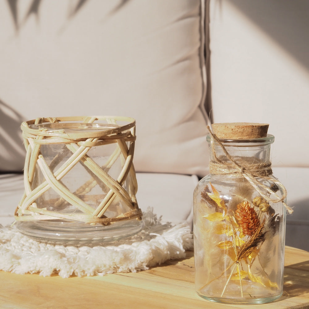Personalisierbares Korkenglas mit Trockenblumen "Fall" 3 Größen - Interior -> MAHINA Handmade -> Trockenblumen von mahina