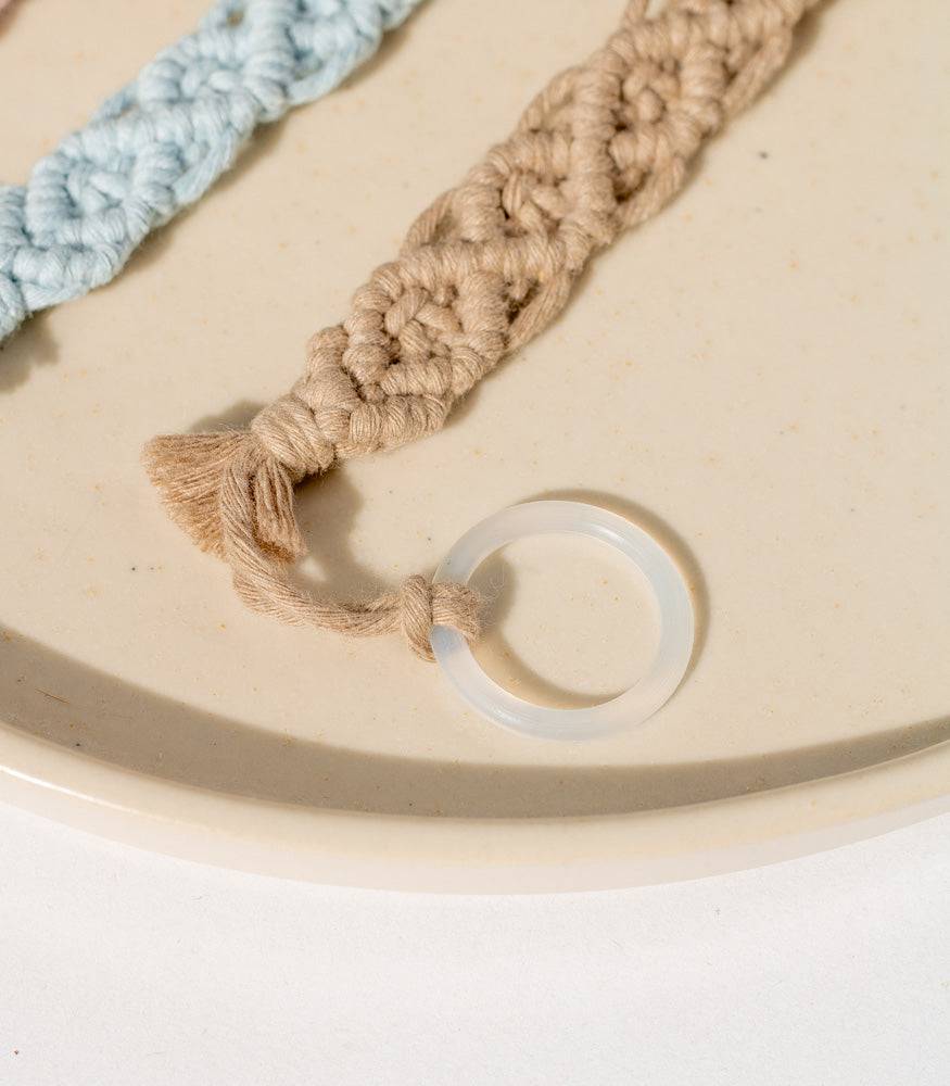 Handgemachte Makramee Schnullerkette "Classic" personalisierbar - mahina