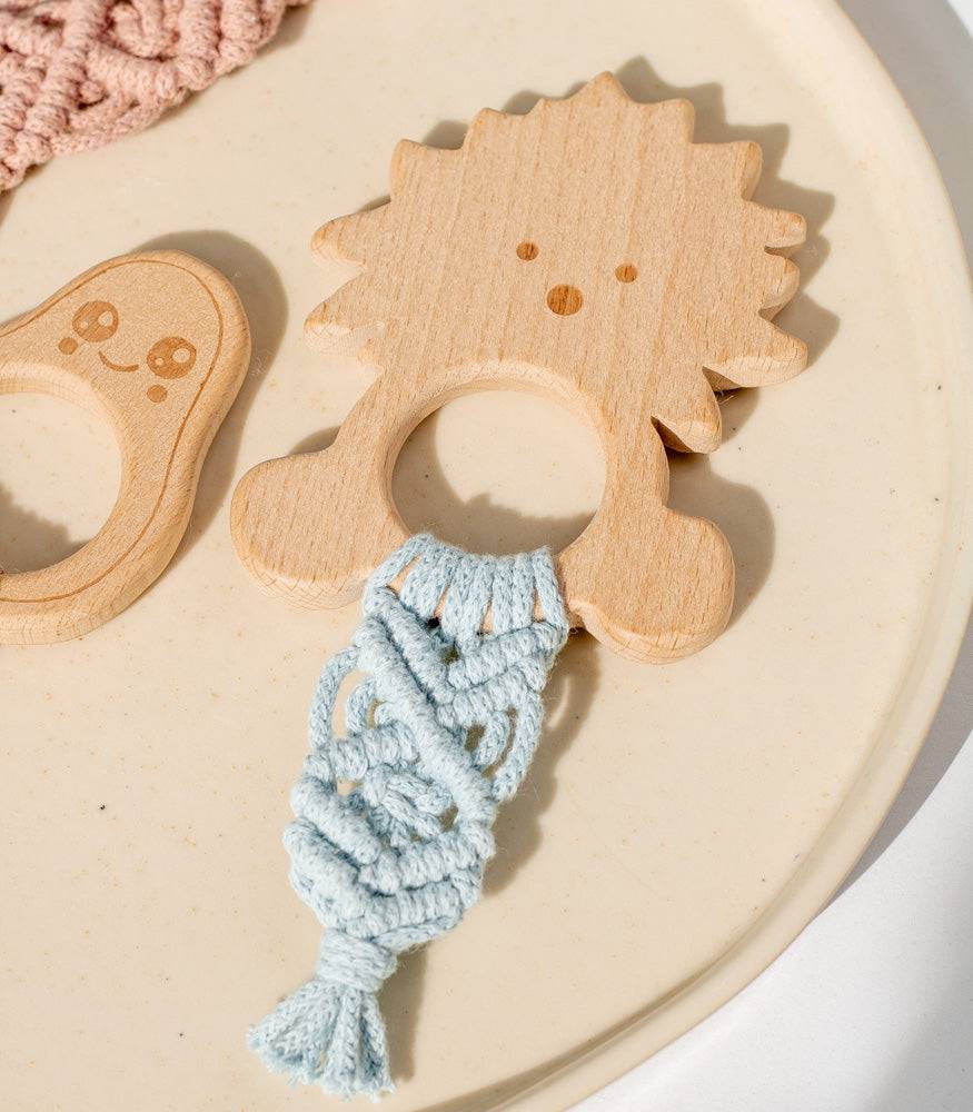 Handgemachter Makramee Beißring/Greifling "Classic" personalisierbar - mahina