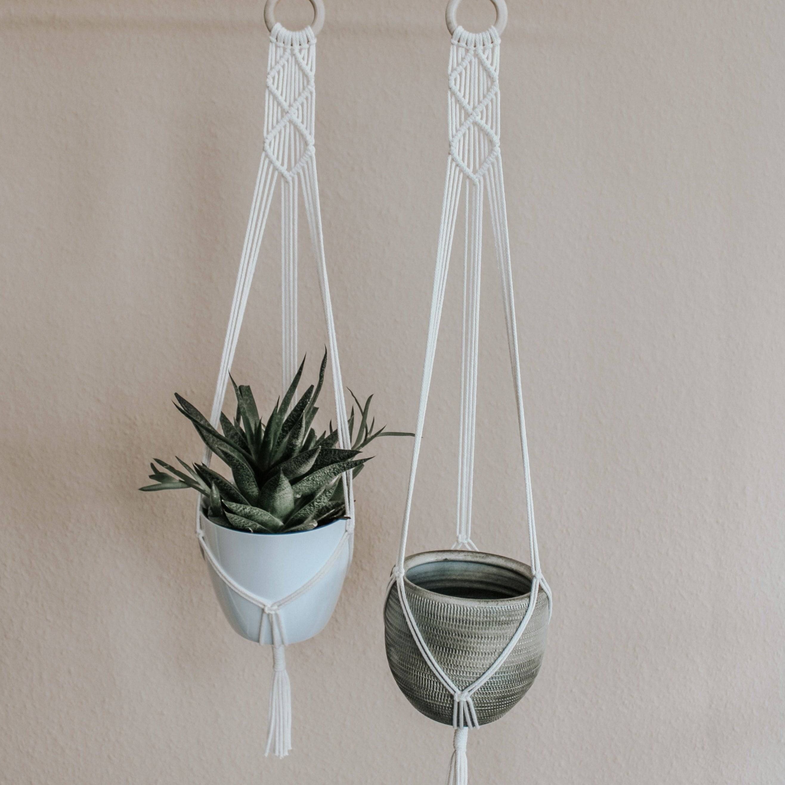 Handgemachte Makramee Blumenampel I - mahina