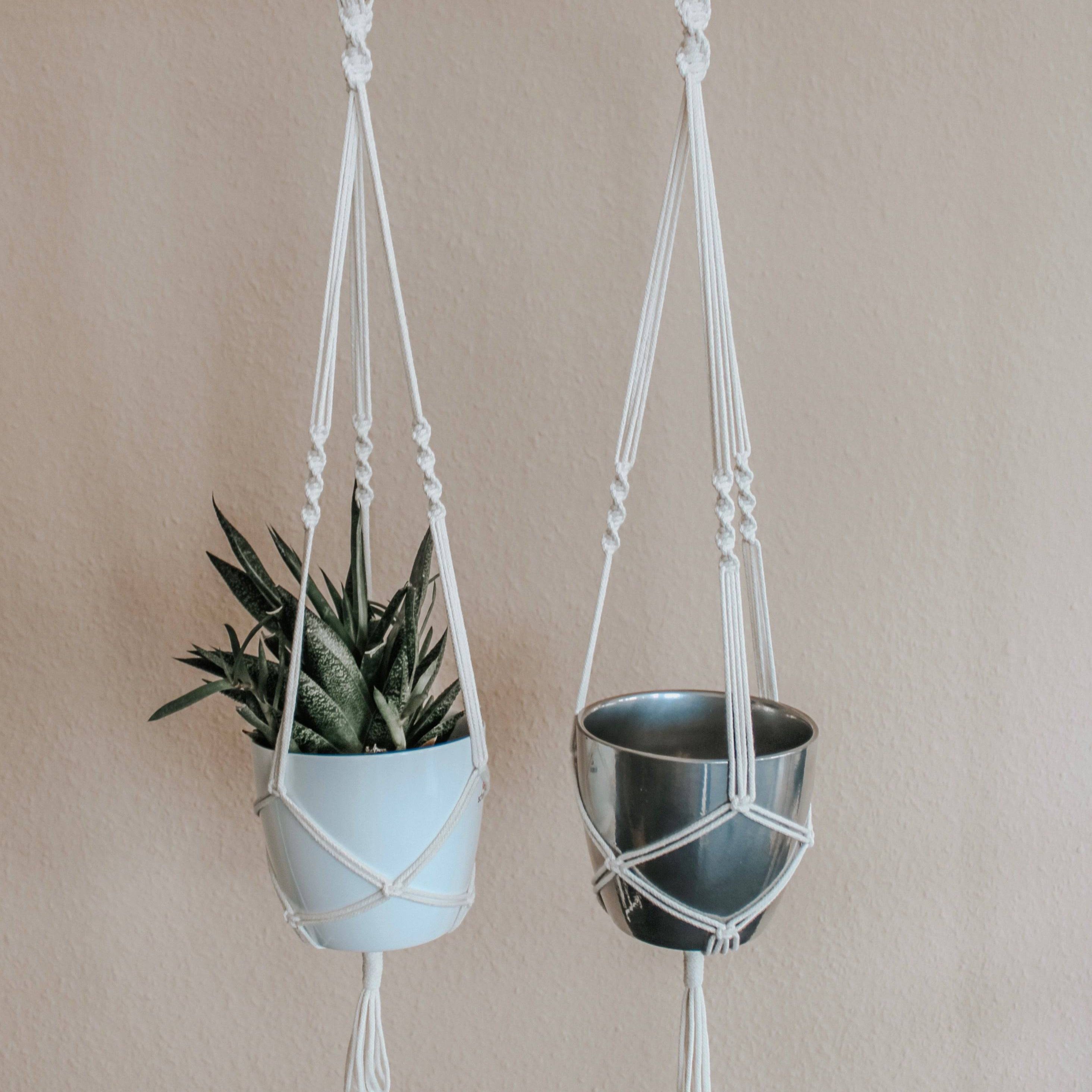 Handgemachte Makramee Blumenampel II - mahina