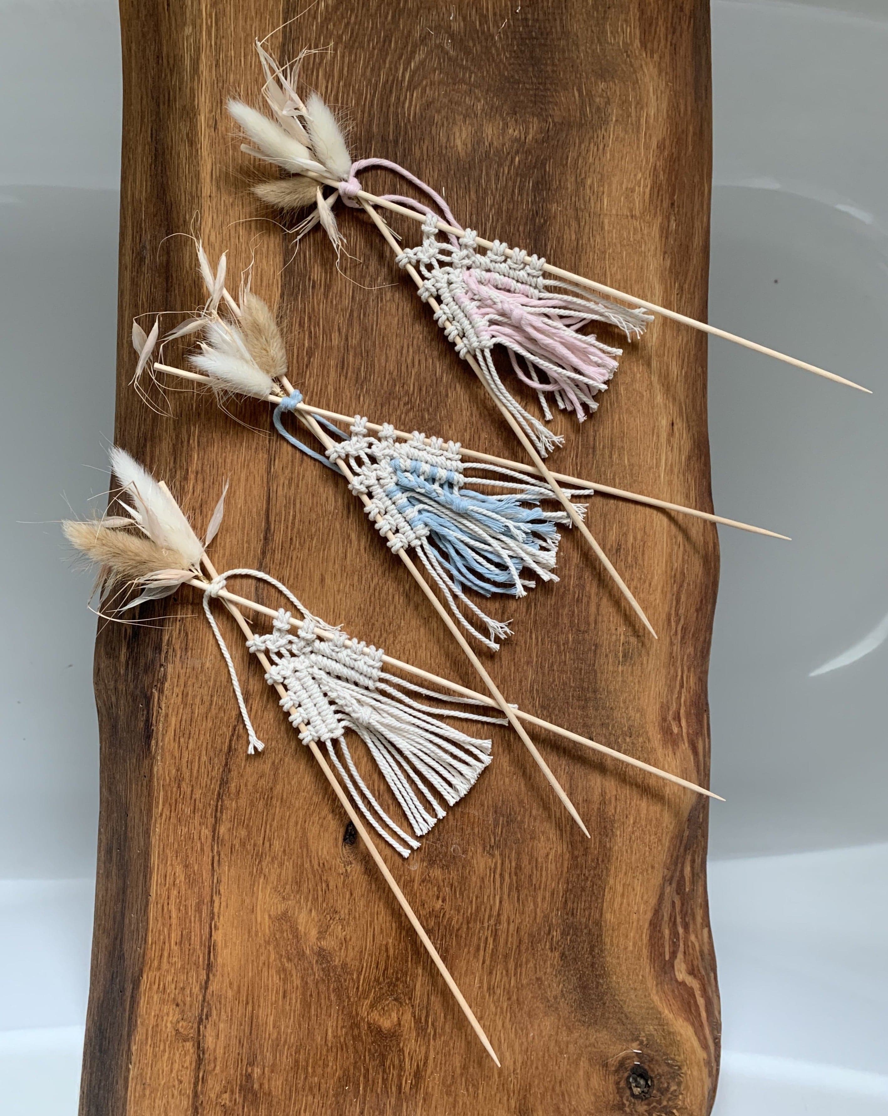 Handgemachter Makramee Cake Topper "Tipi" - mahina