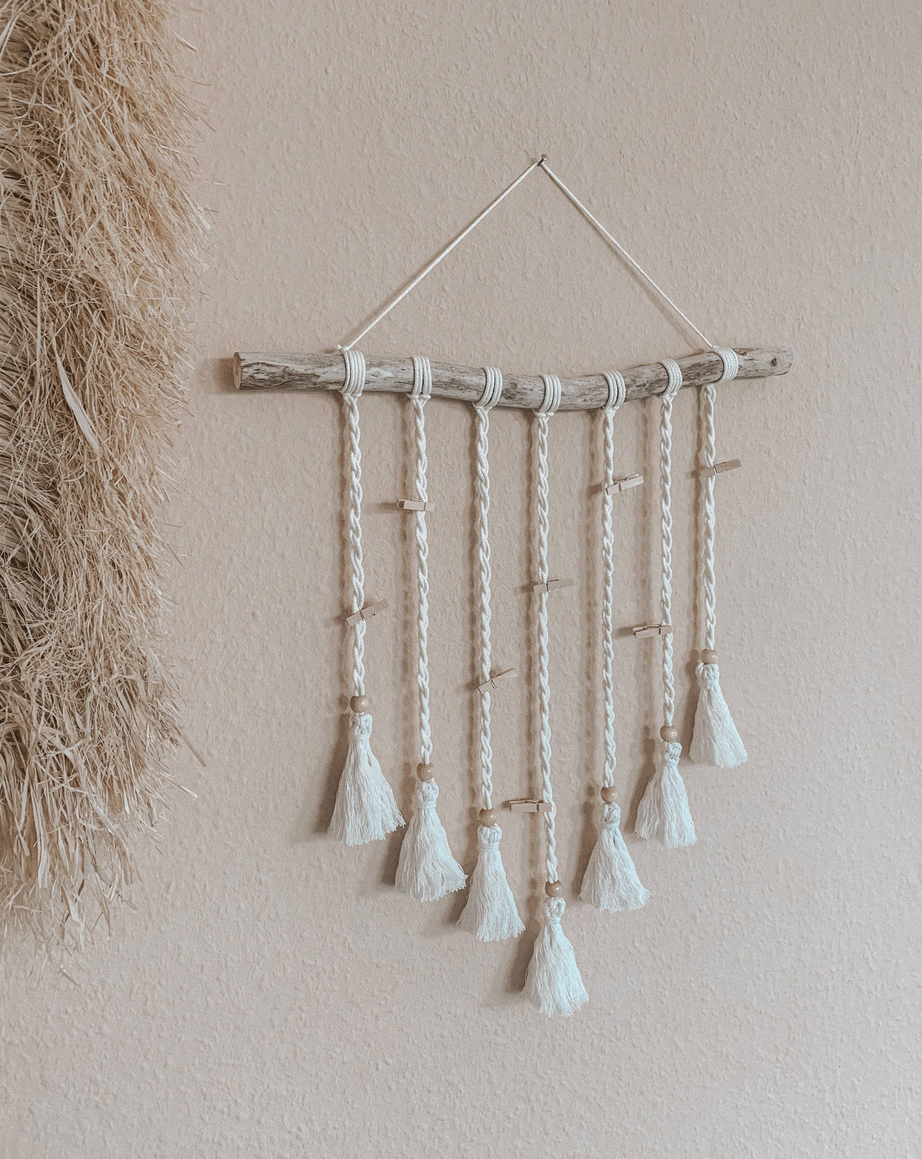 Handgemachter Makramee Fotowandbehang "Tassel" - mahina