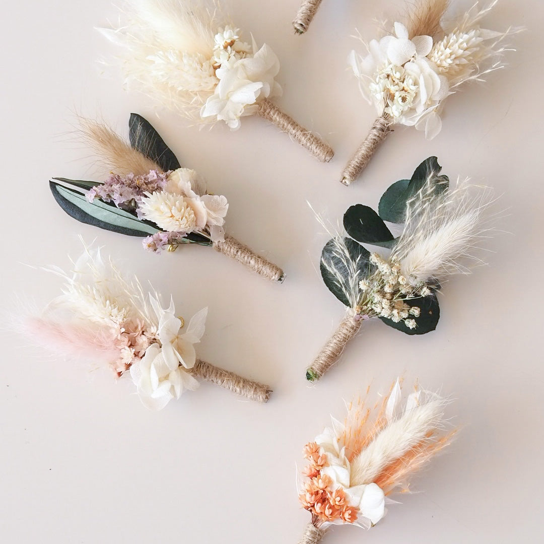 Ansteckstrauß aus Trockenblumen verschiedene Farben - Trockenblumen -> Sträuße von mahina