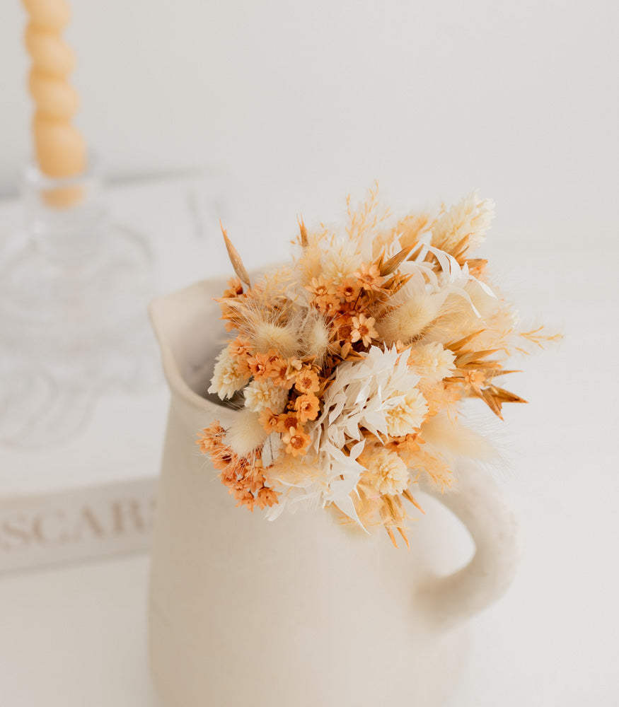 Kleiner Trockenblumenstrauß "Peachy" - Trockenblumen -> Sträuße von mahina
