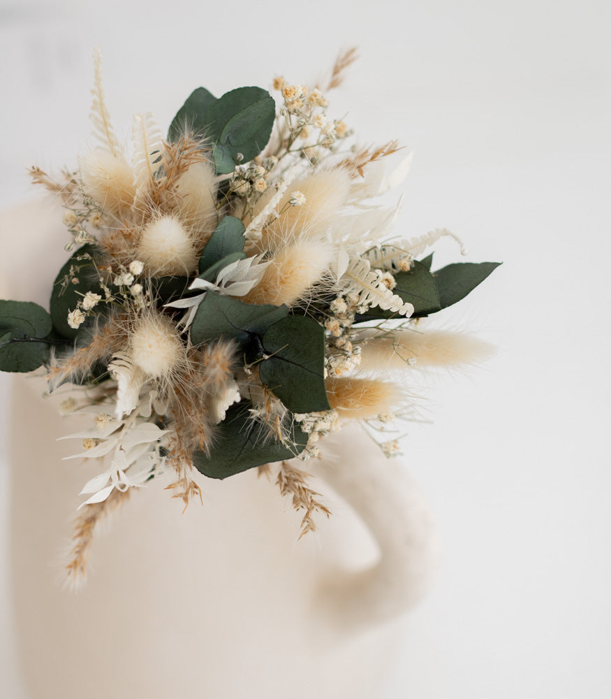 Kleiner Trockenblumenstrauß "Soft Green" - Trockenblumen -> Sträuße von mahina