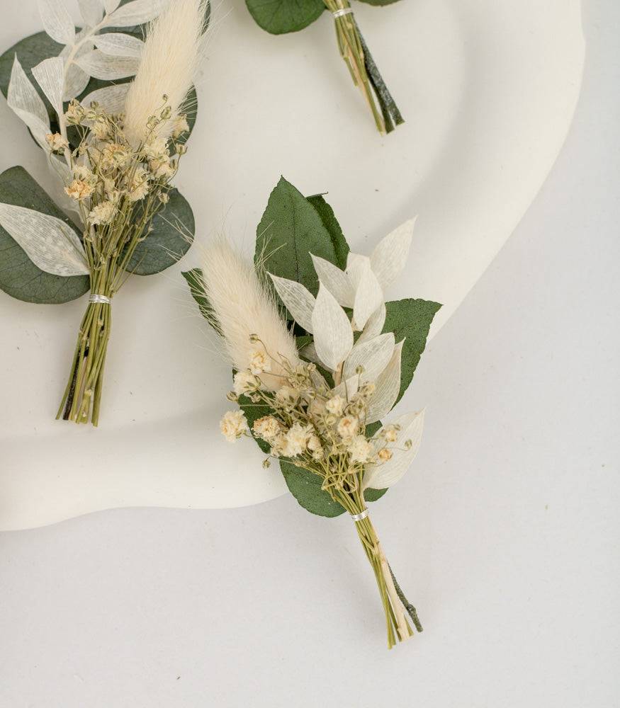 Mini Bouquet aus Trockenblumen "Soft Green" - mahina