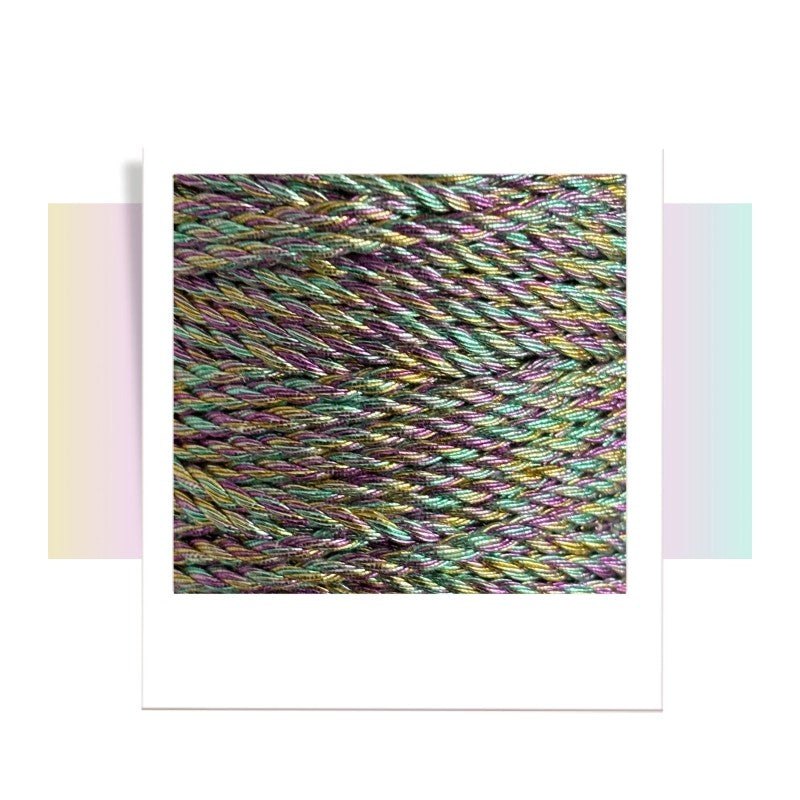Bobbiny Makramee Garn 3mm 3ply Metallic Aurora 50m