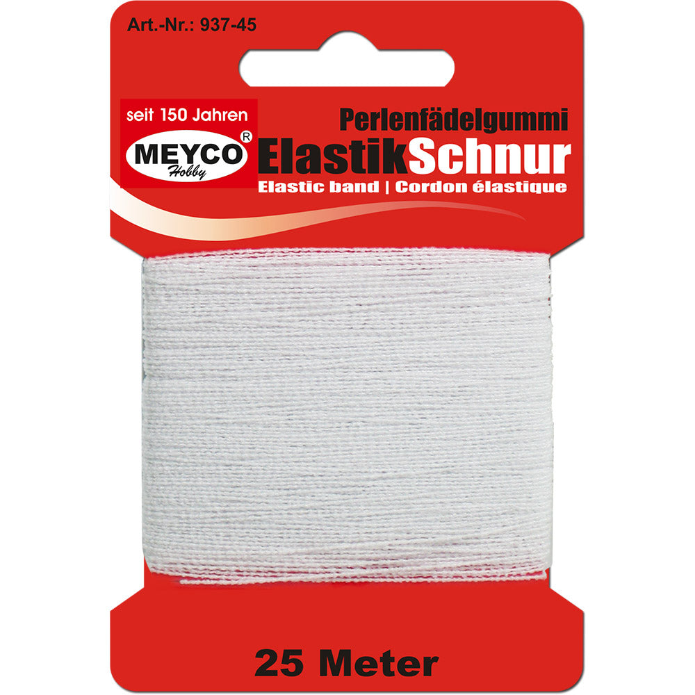Meyco Perlenfädelgummi 25 m weiß - Bastelbedarf -> Sonstiges von mahina