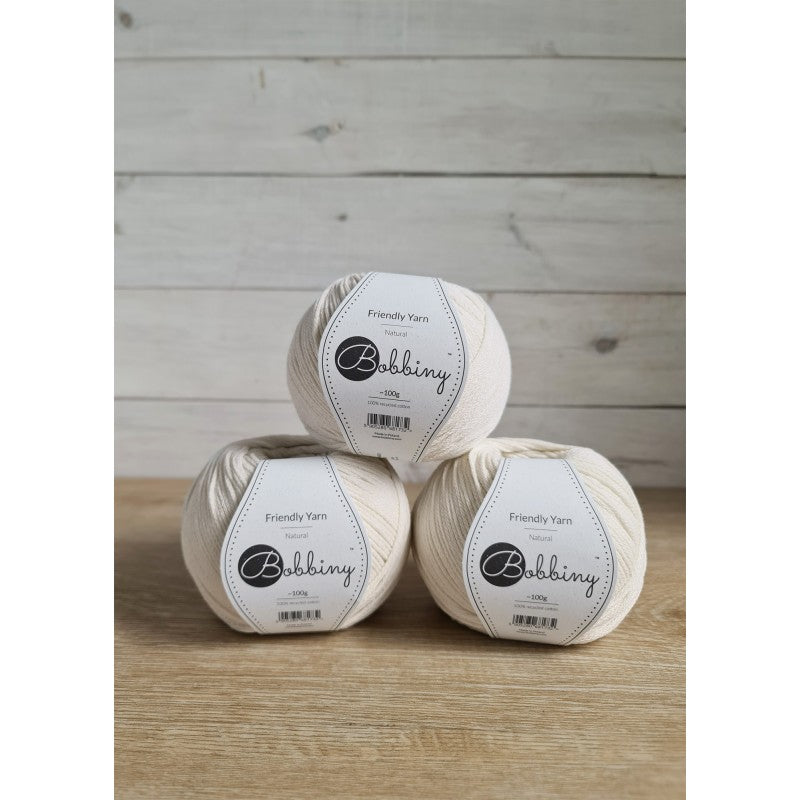Bobbiny Friendly Yarn Natural 100g - mahina