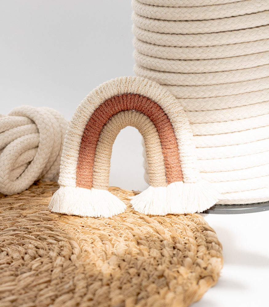 mahina Garn 12mm geflochten Natur für Regenbogen - Garne > Baumwollgarne > Pferdeseile > Geflochten > 12mm von mahina