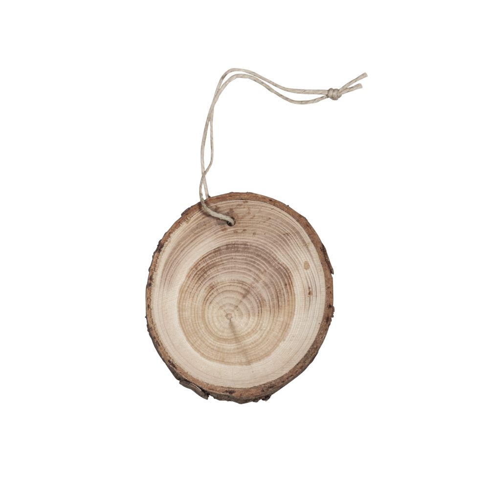 Holzscheiben zum Hängen, 6,5-7,5cm ø, 4 Stück - Bastelbedarf -> Holz > Baumscheiben von mahina