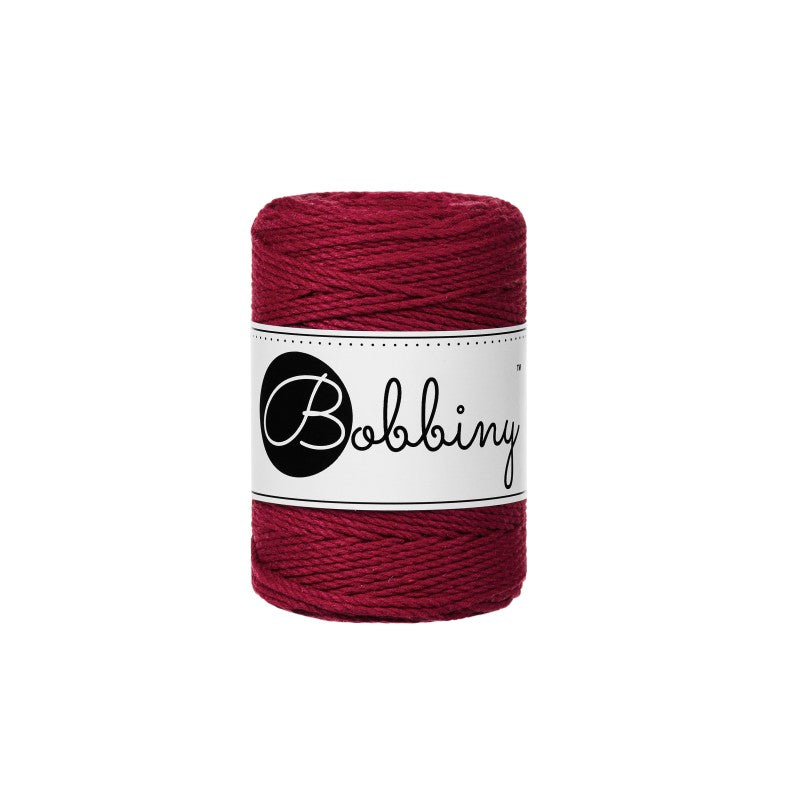 Bobbiny Makramee Garn 1,5mm 3ply Red Velvet 100m