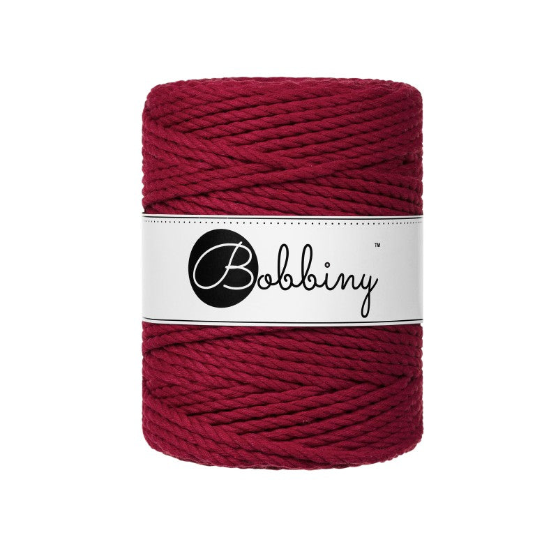 Bobbiny Makramee Garn 5mm 3ply Red Velvet 100m