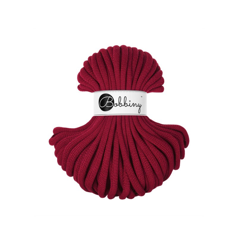 Bobbiny JUMBO Flechtkordel 9mm geflochten Red Velvet 30m