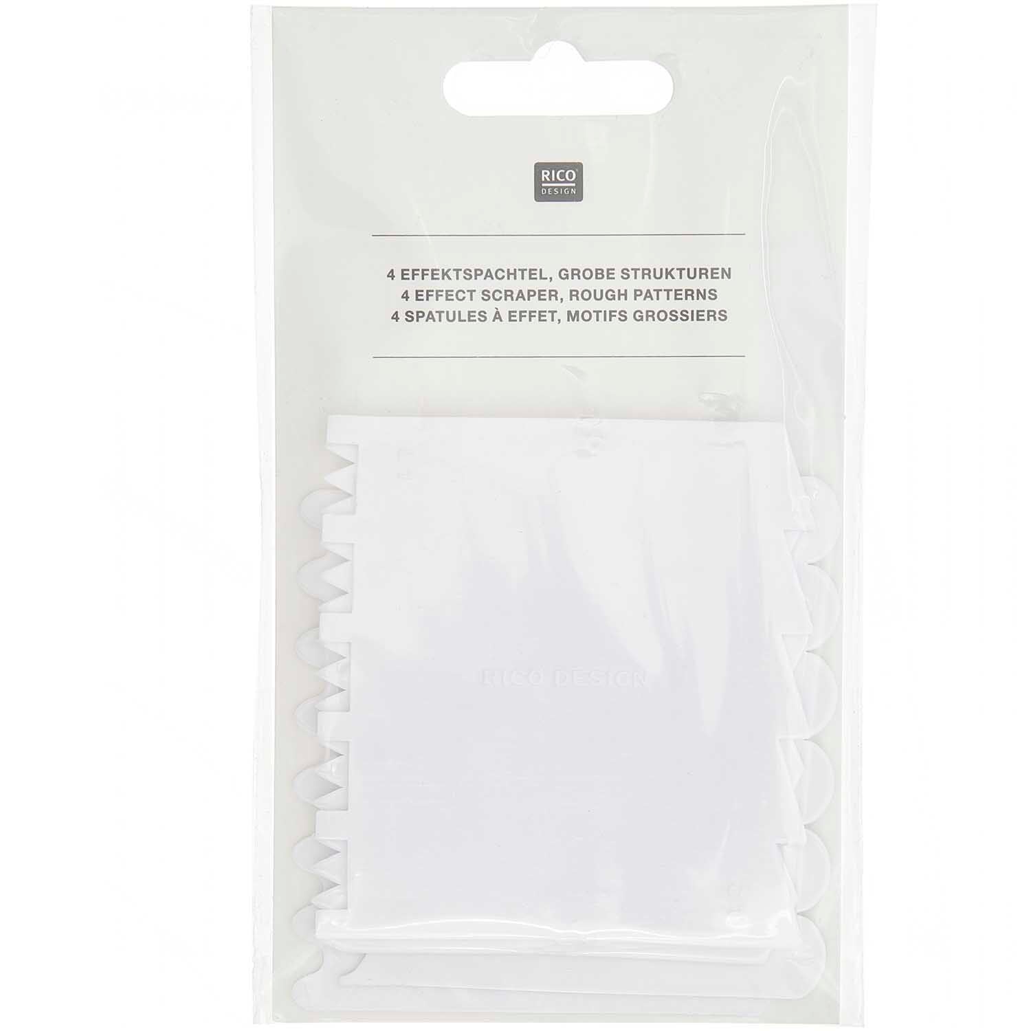 Effektspachtel Set grob, 4 Stück - Bastelbedarf -> Strukturpaste & Zubehör von mahina