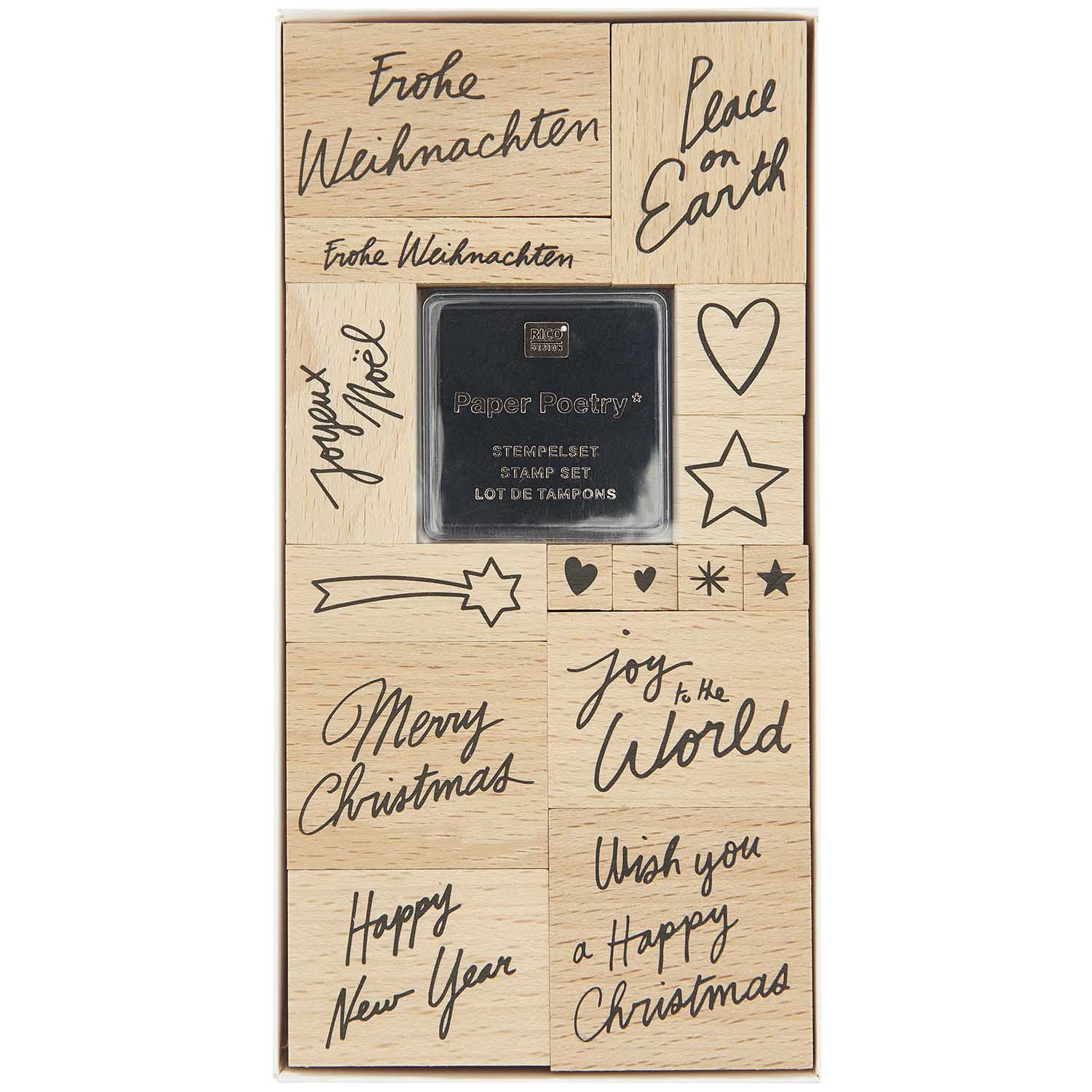 Poetry Stempelset "Christmas Rocks" Handlettering 16teilig - Bastelbedarf -> Stempel und Zubehör -> Stempel von mahina