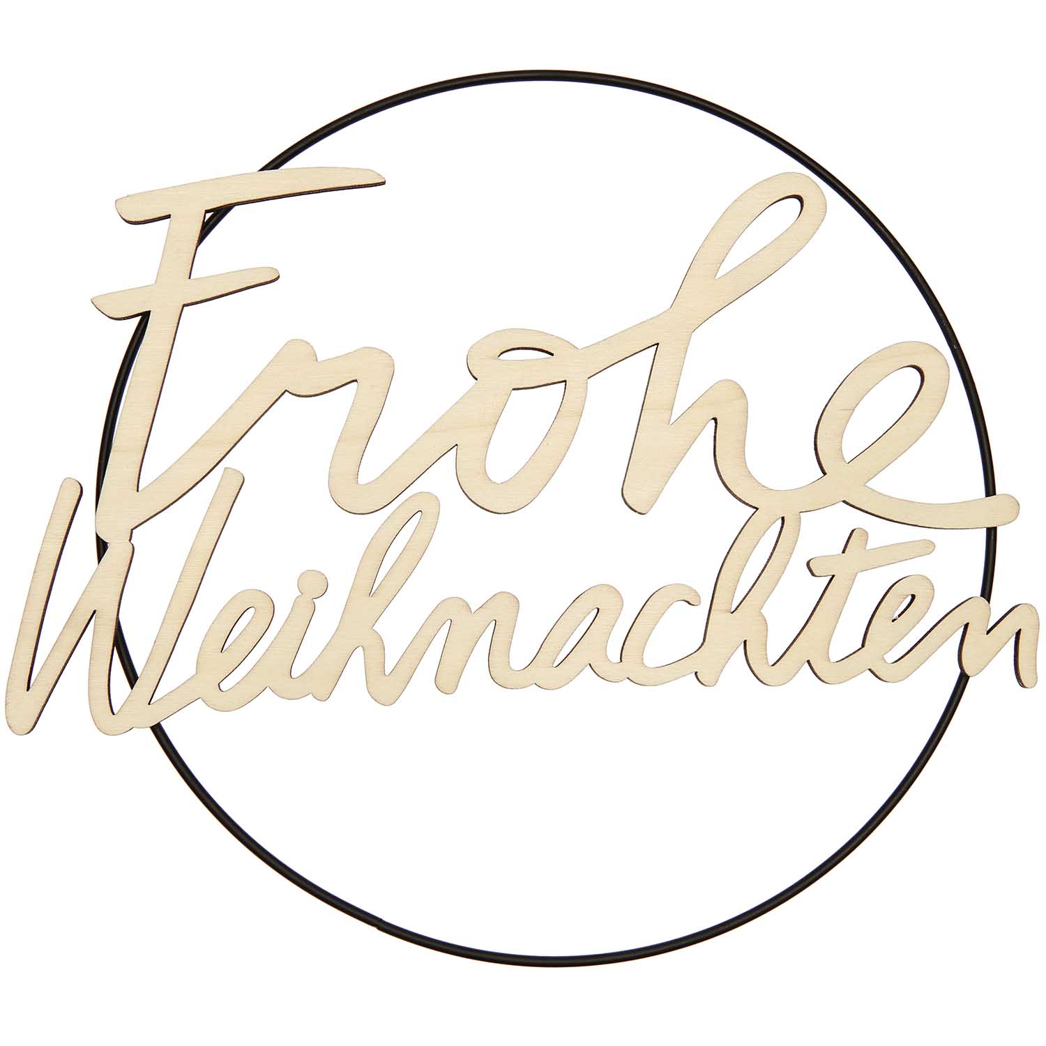 Rico Design Holzschriftzug magnetisch "Frohe Weihnachten", 27,8x20,1cm - Bastelbedarf -> Holz > Holzkränze von mahina