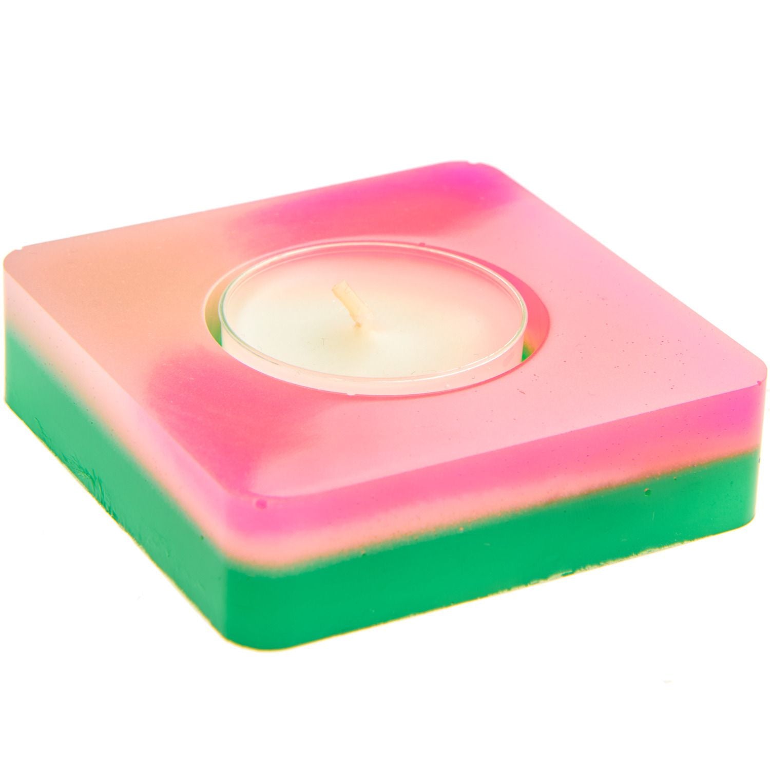 Silikon Gießform Teelichthalter Quadratisch, 7,5x7,5x2cm - Bastelbedarf -> Gießen von mahina