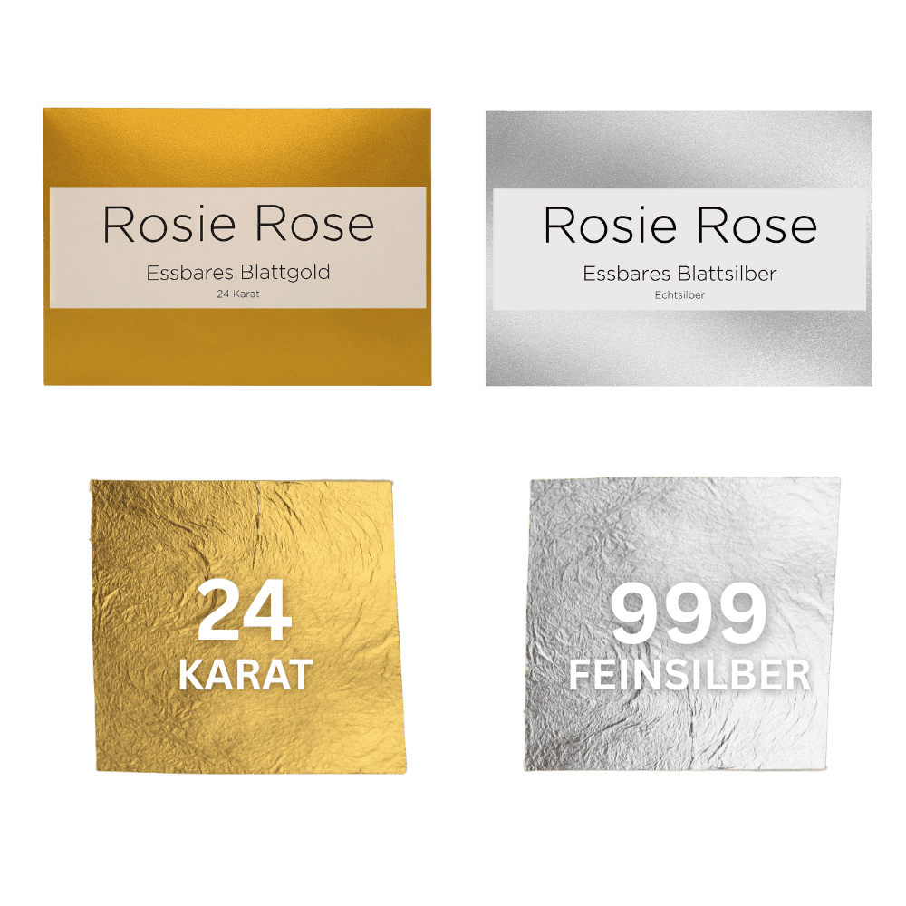 Rosie Rose Essbare Blattfolie 5 Stk. - Essblüten von mahina