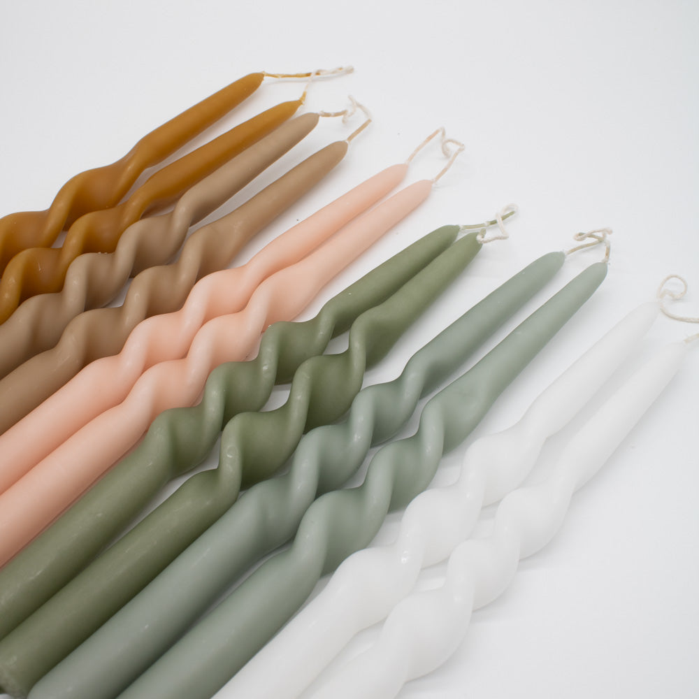 Kerze "Twist" 2,1x29cm 2 Stück 6 Farben - Interior > Dekoration > Kerzen von mahina