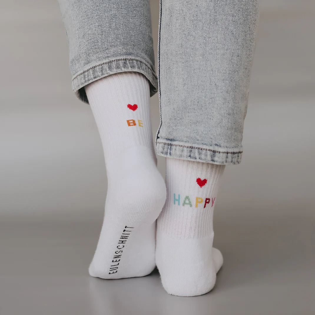 Eulenschnitt Socken be happy - mahina