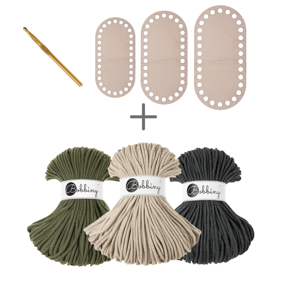 mahina x Bobbiny Crochet Set – Long Soft Rectangle Edition - mahina