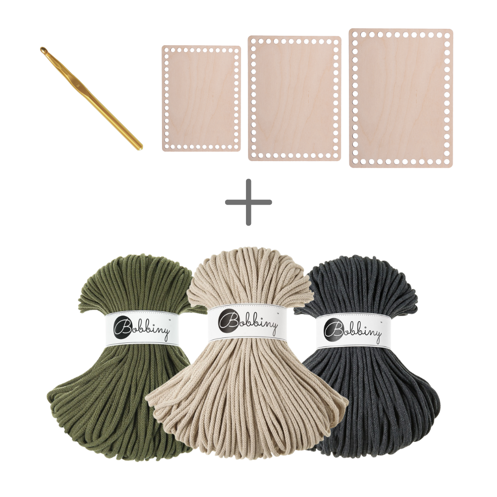 mahina x Bobbiny Crochet Set – Short Rectangle Edition - mahina