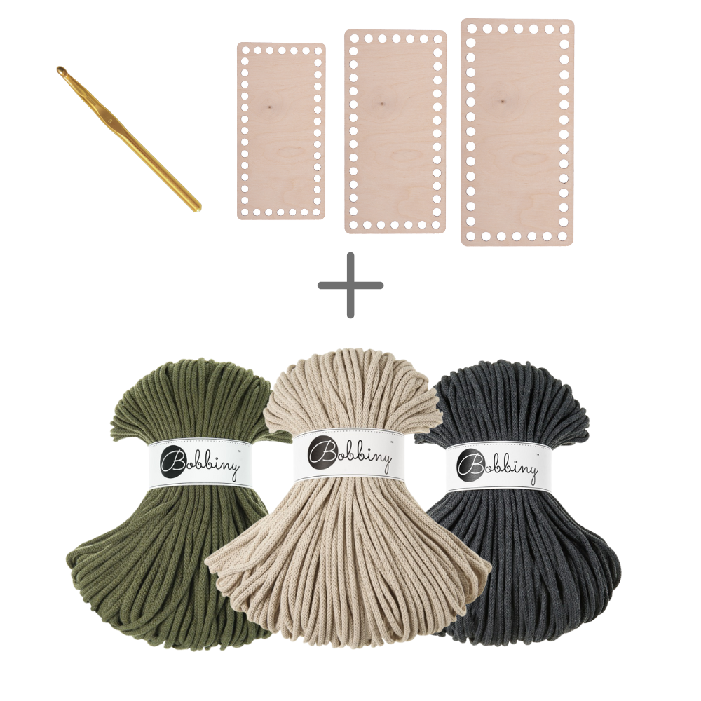 mahina x Bobbiny Crochet Set – Long Rectangle Edition - mahina